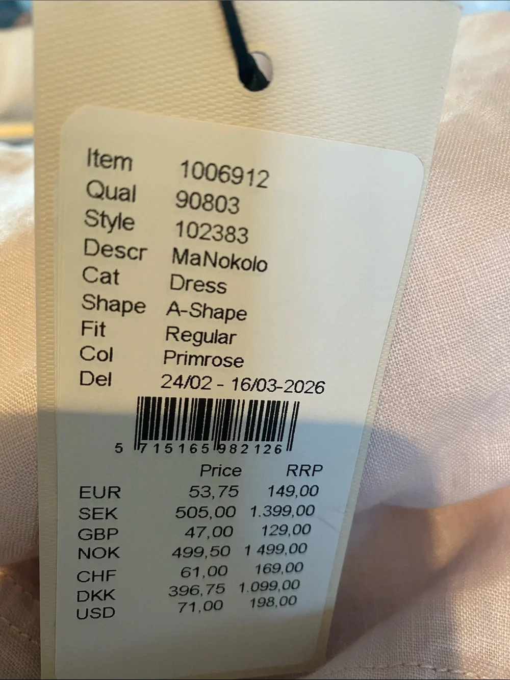 Masai Copenhagen Women's Nokolo Linen Shift Dress
